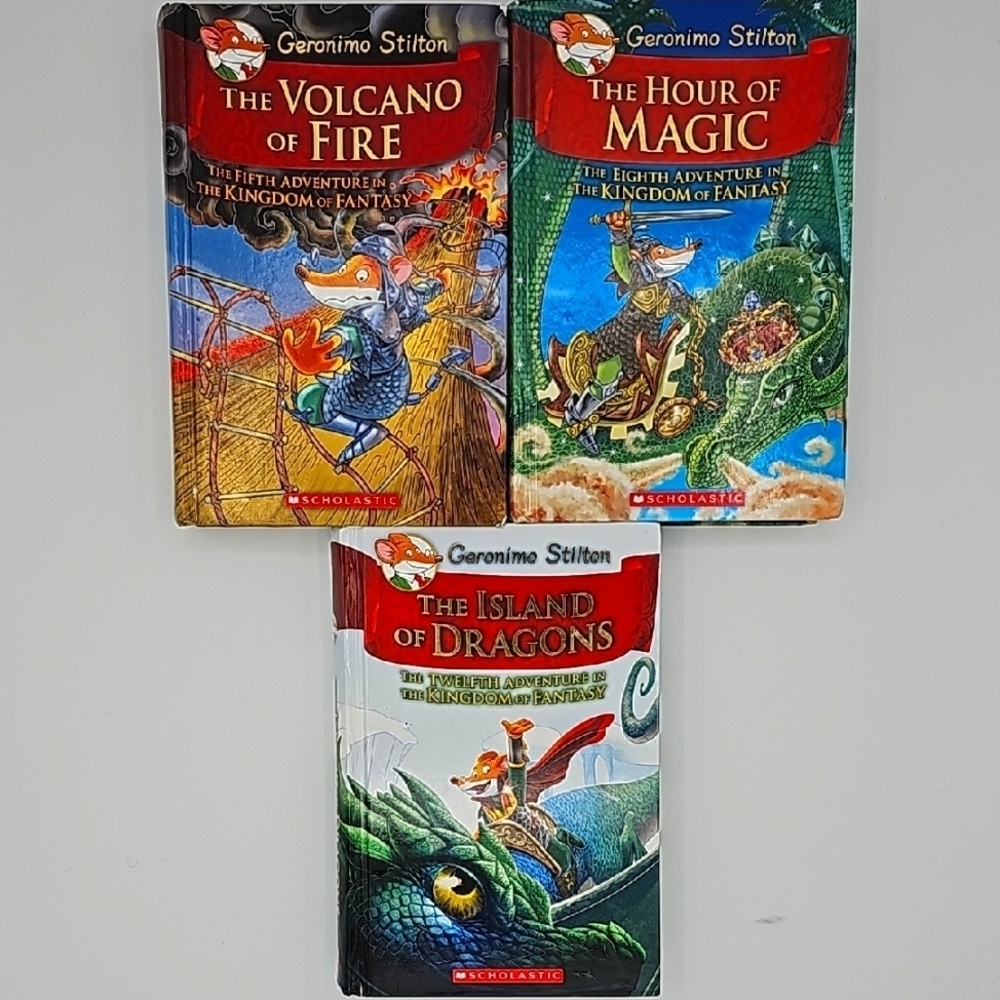 Geronimo Stilton The Kingdom of Fantasy Books 5, 8 & 12 Hardcover